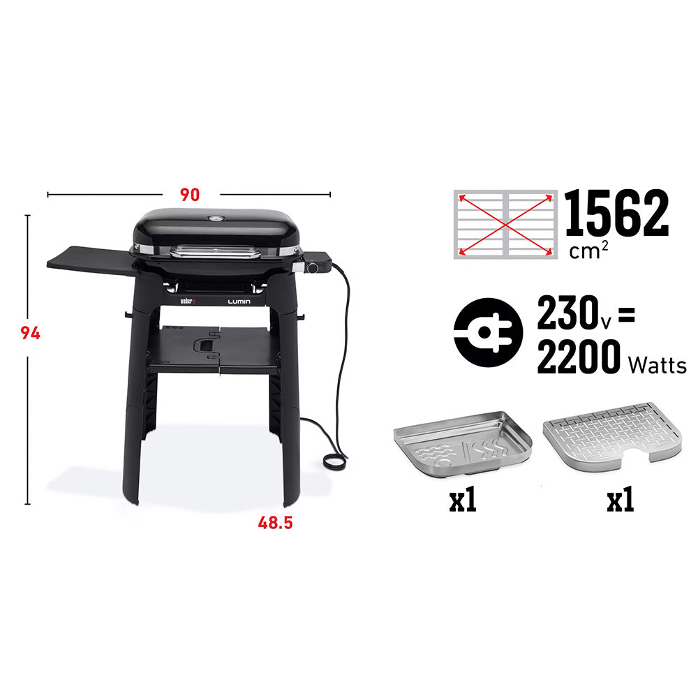 Weber Lumin Electric Barbecue with Stand